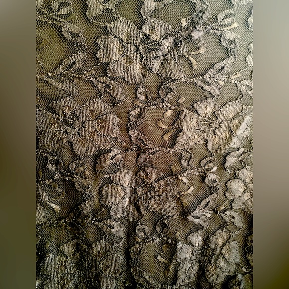 Vintage Fever 90s/Y2k Black Lacey Floral Short Sleeve Blouse Size L Gothic/Alt. - Picture 4 of 4